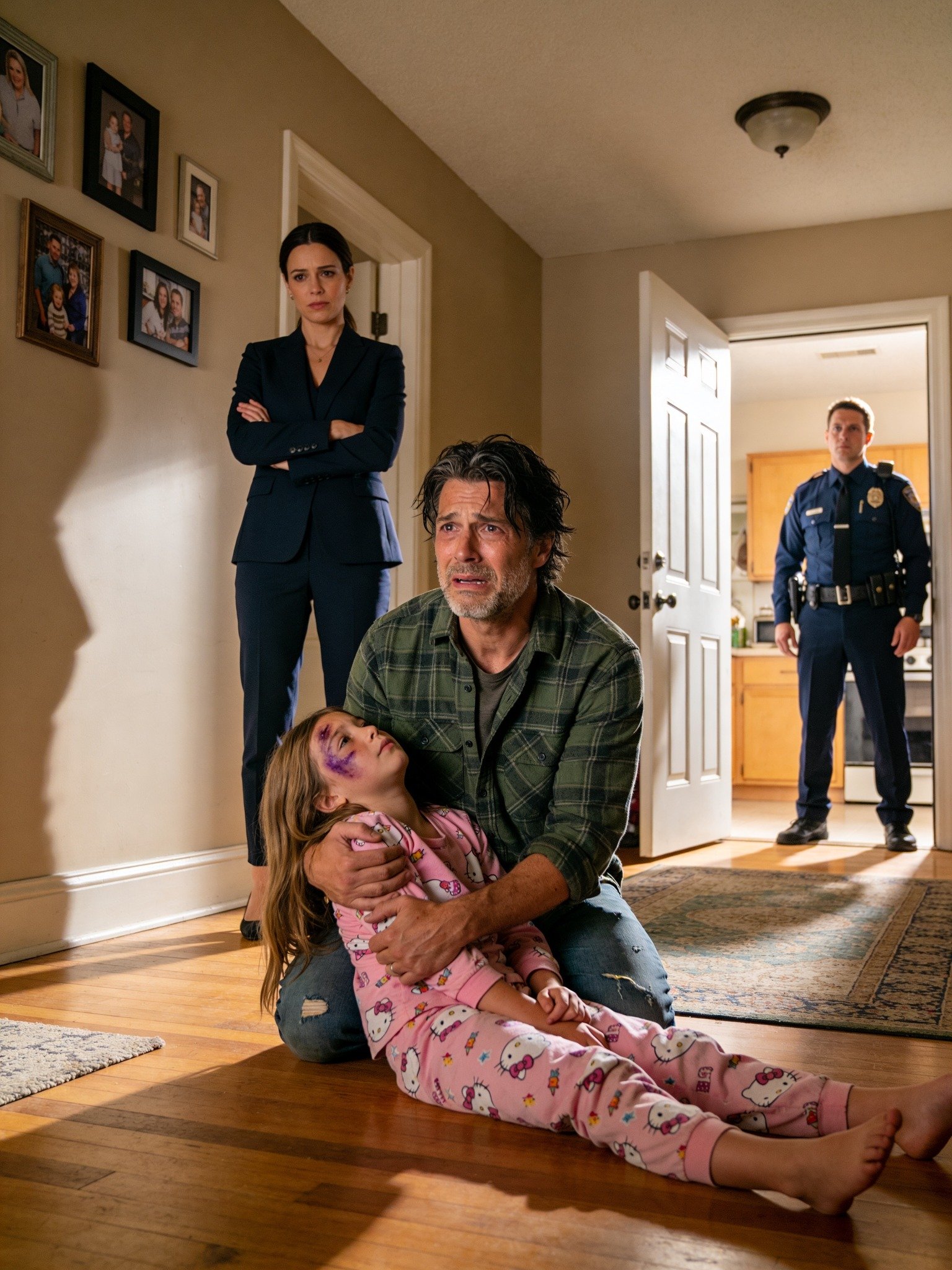 After getting back from a business trip, I found my daughter unc0nscious by the door. My wife only shrugged and said she had “”disciplined her.”” I called an ambulance. But when the paramedic looked at my wife, he turned pale and whispered, “”Sir… Is that really your wife? Because actually…””