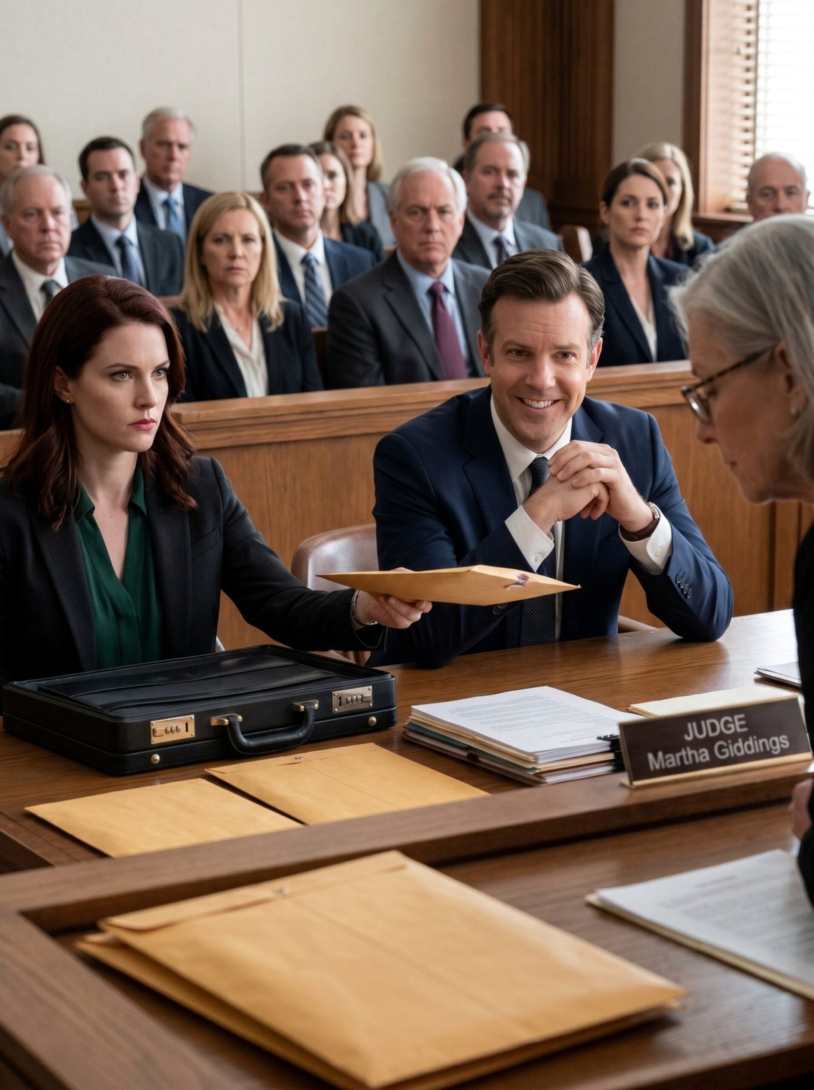Ten minutes into our divorce trial, my lawyer husband stood in a packed courtroom, laughed in my face, and demanded half of my $12 million company plus the sacred trust my late father left me while my own mother and sister sat behind him smiling like they had finally watched me break