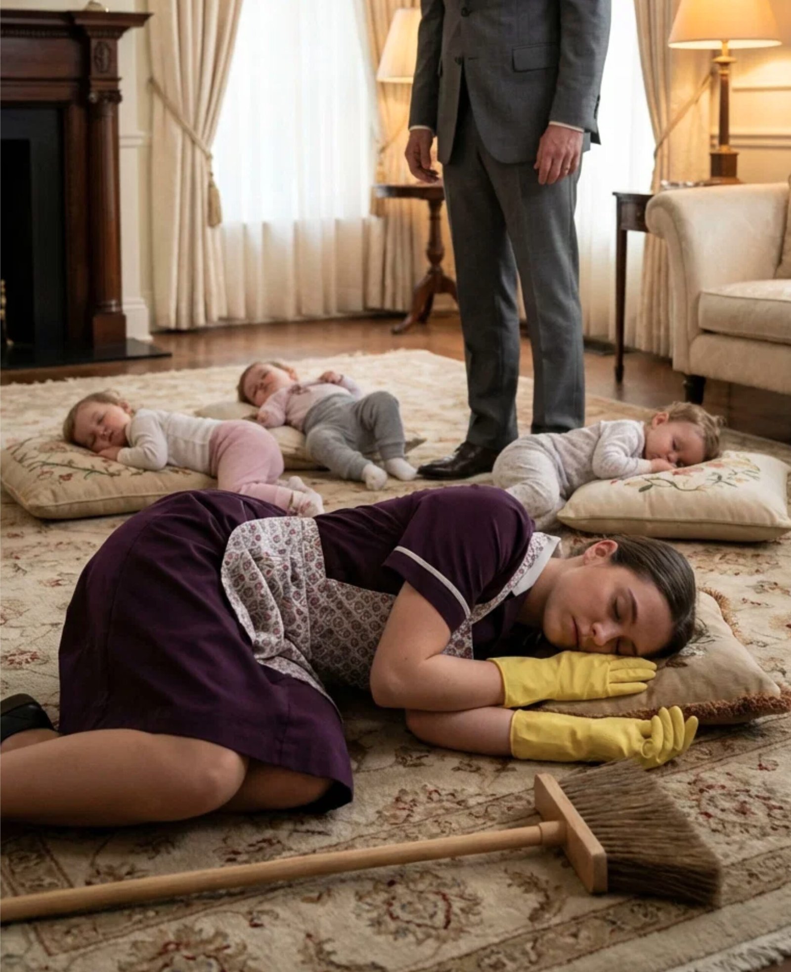 A Wealthy Man Came Home Late and Discovered His Housekeeper Lying on the Frozen Floor Beside His Newborn Twins… What He Did Next Surprised Everyone II