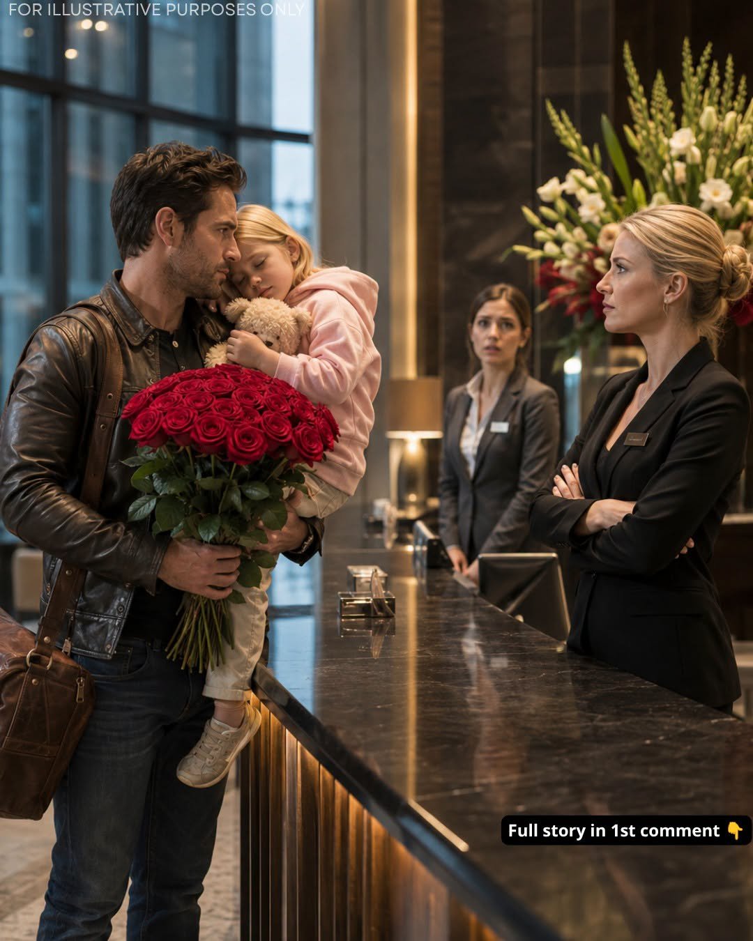 A widowed father was denied entry to his own hotel while carrying his sleeping daughter in his arms… and by the time the employees discovered who he really was, the damage had already been done.