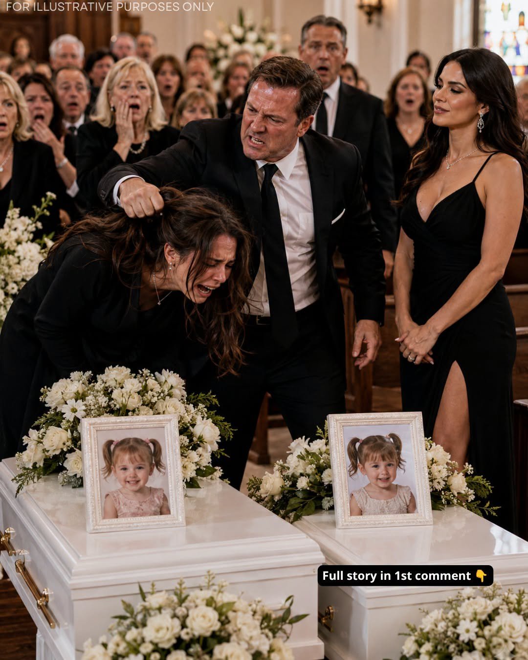 At the funeral for my twins, as I stood before their tiny coffins, my husband showed up with his mistress and sneered, “God took them because He knew what kind of mother you were.”