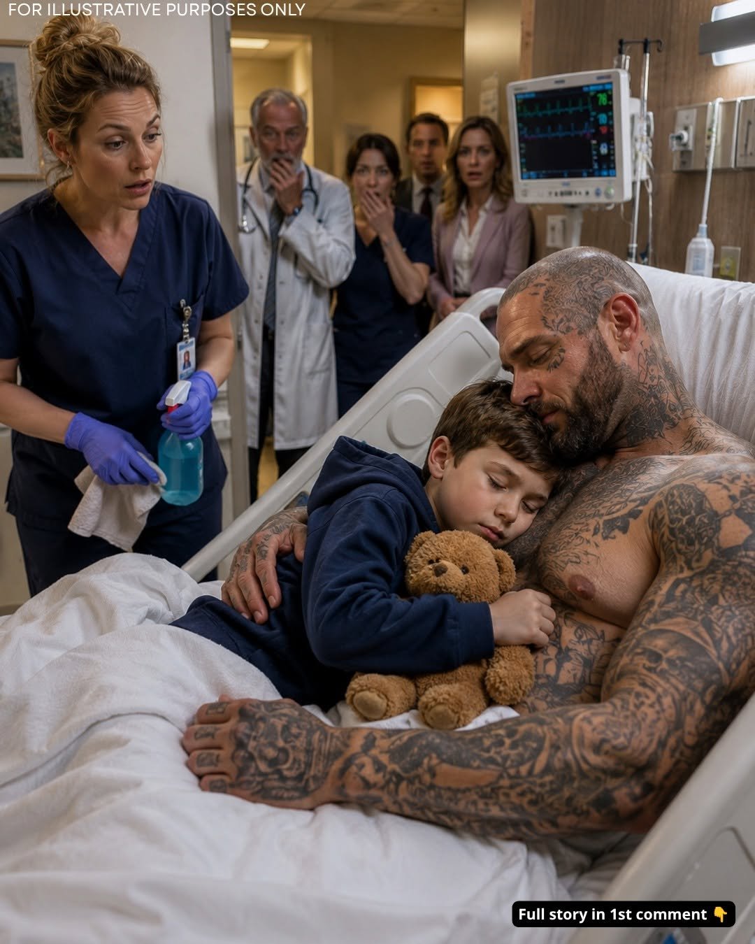 Just moments later, I discovered the three-year-old son I had hidden inside a hospital supply closet curled up on the chest of a mafia boss who had been declared dead.