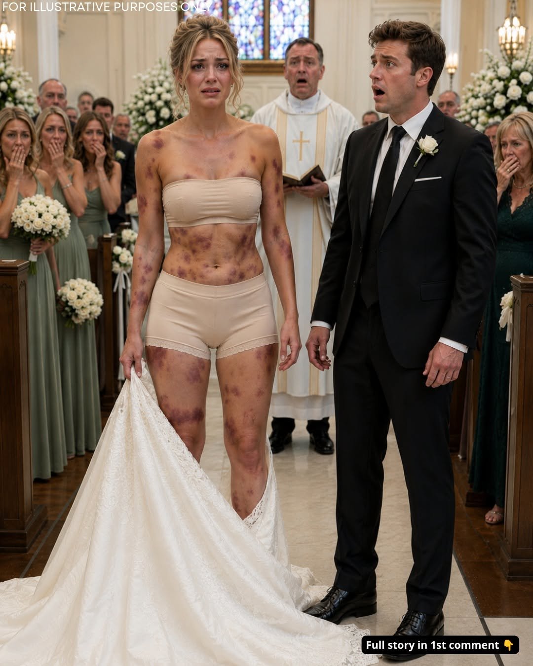 At the wedding altar, the groom clasped my hand tightly and hissed, “From today on, you belong to me.