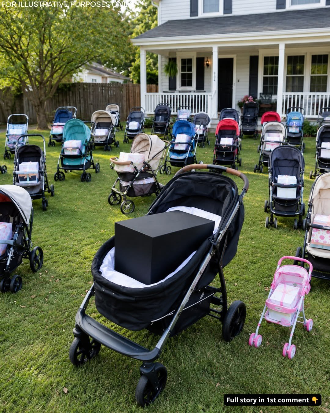 After Losing My Newborn Son, I Donated Everything I Had Bought for Him to a Mother Begging with Her Baby – The Following Morning, My Front Yard Was Filled with Dozens of Baby Strollers, Each Carrying a Sealed Box