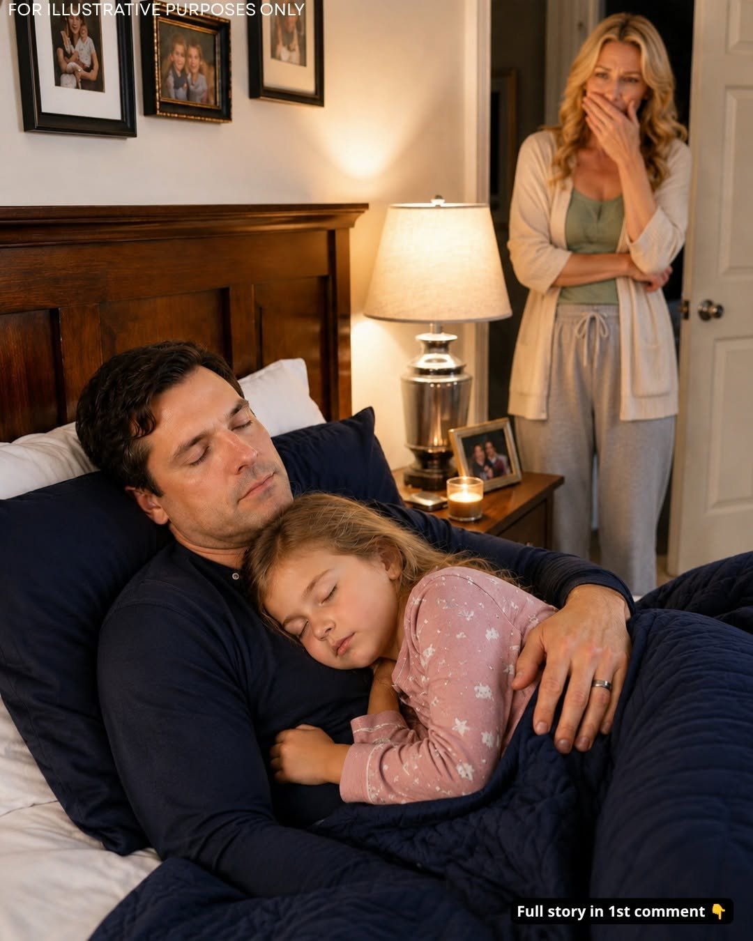 An eight-year-old girl sleeps by herself, yet every morning she insists that her bed feels “too small.” When her mother reviews the security footage at 2 a.m., she silently breaks down in tears…