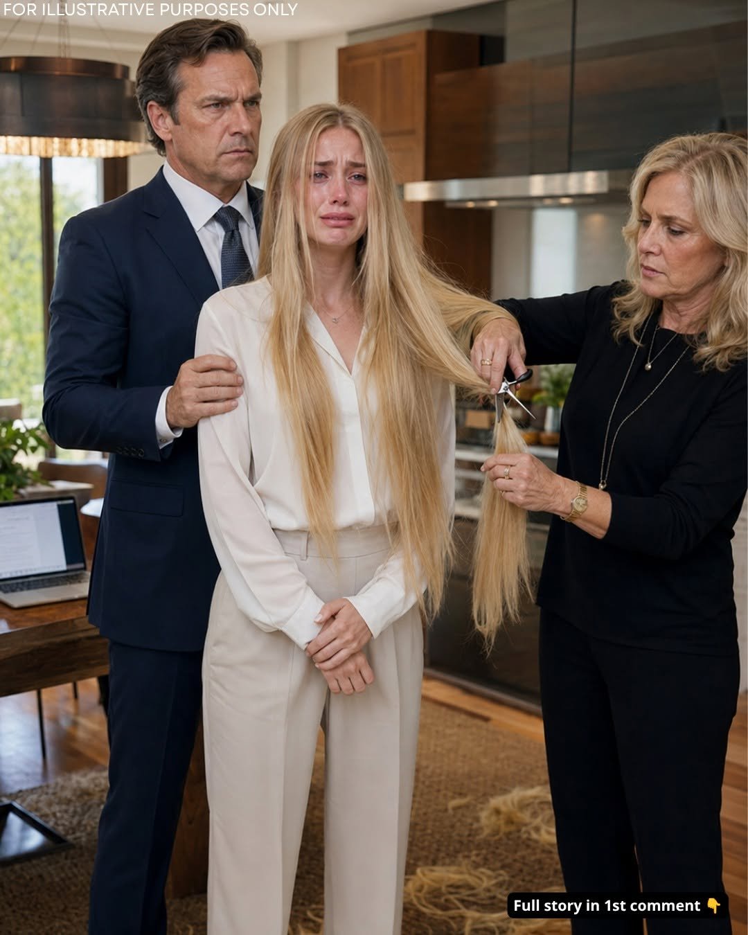 The evening before she was set to defend her doctorate, my husband pinned me in place while his mother hacked off my hair and told me, “Women don’t belong here”; I still walked into the defense the next day, and when my father rose to speak in front of everyone, it brought them crashing down.
